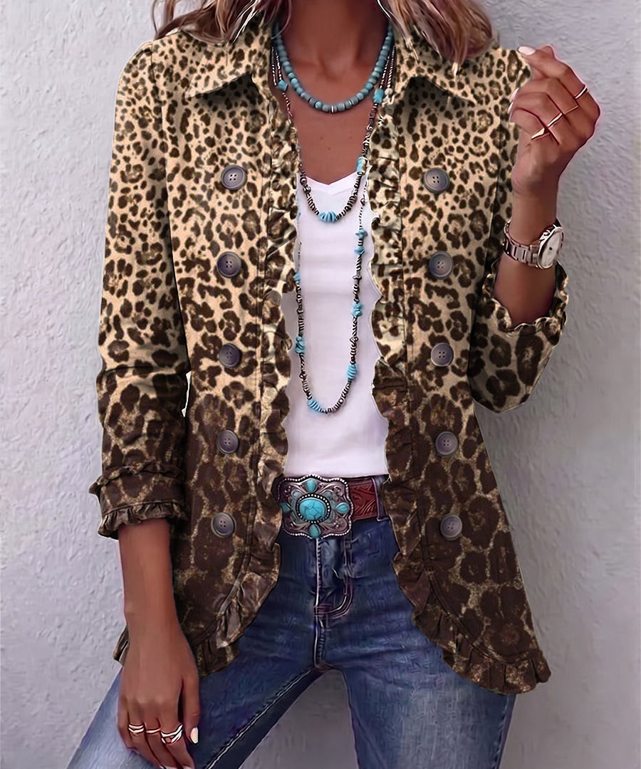 Belén | Chaqueta Leopardo con Volantes