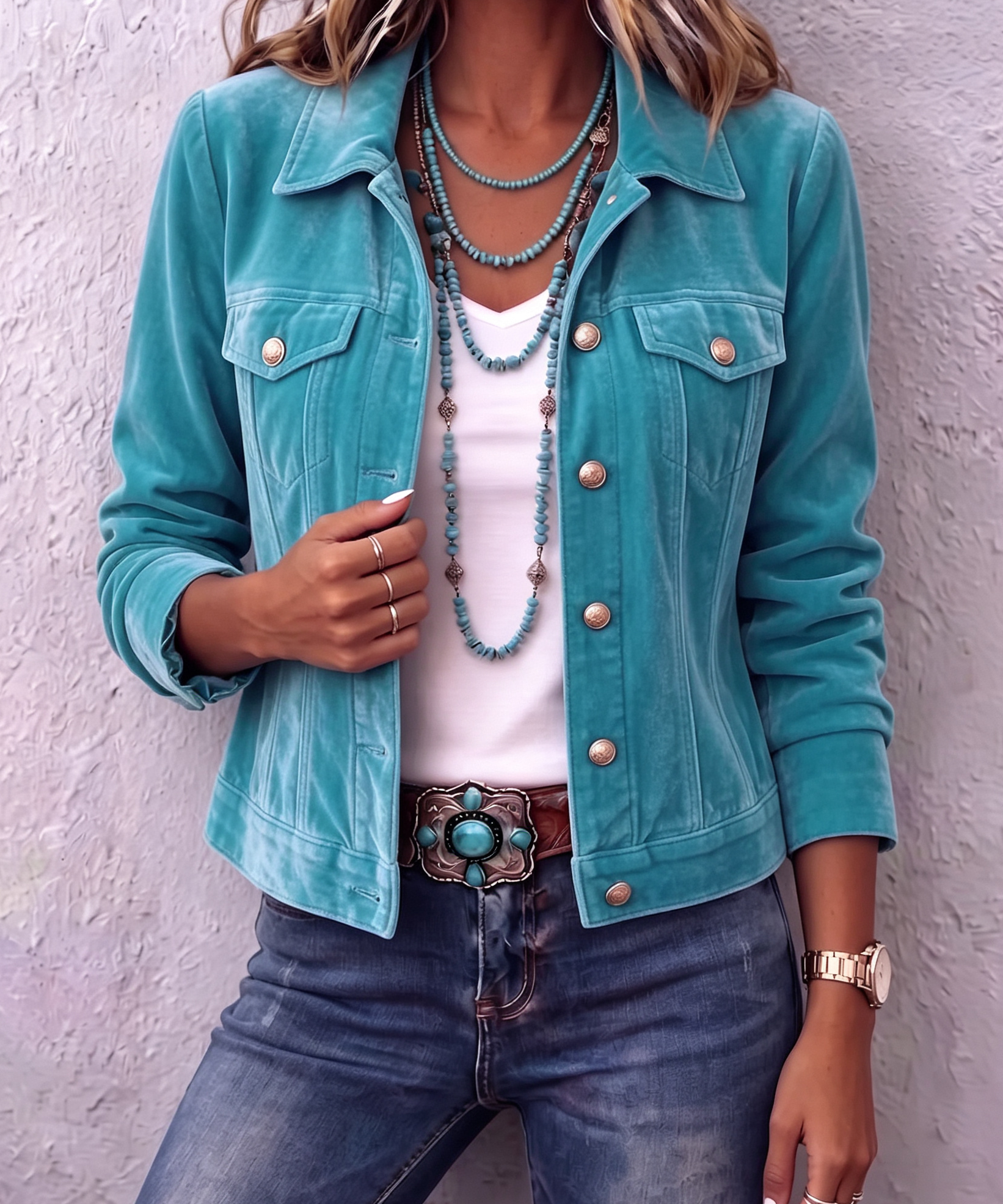 Diana | Chaqueta de Terciopelo Boho de Inspiración Vintage