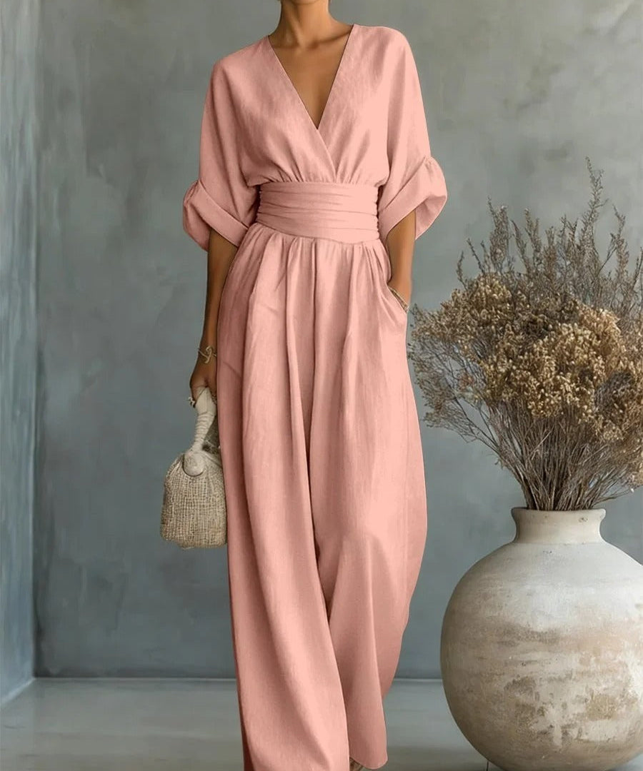 The Capella | V-Neck High-Waist Jumpsuit
