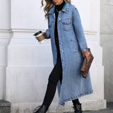 Maya | Stylish Long Denim Jacket
