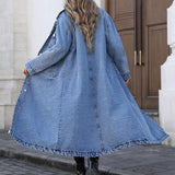 Maya | Stylish Long Denim Jacket