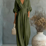 The Capella | V-Neck High-Waist Jumpsuit
