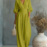 The Capella | V-Neck High-Waist Jumpsuit